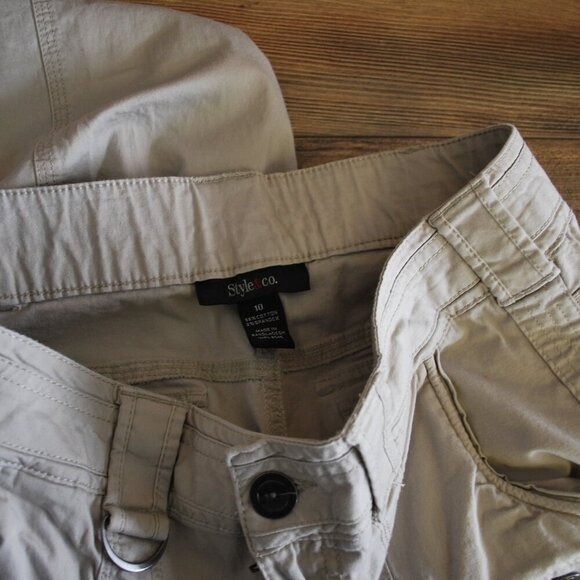 Style & Co Women's Capri Khaki Pants 10 - Picture 5 of 5